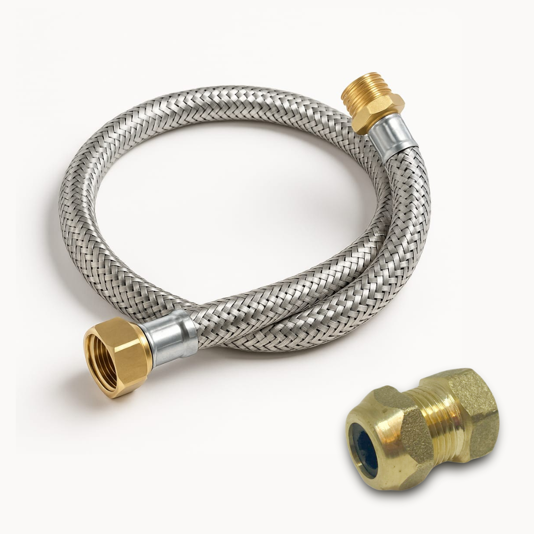 Kit Instalação Gás Encanado Mangueira 1, ...