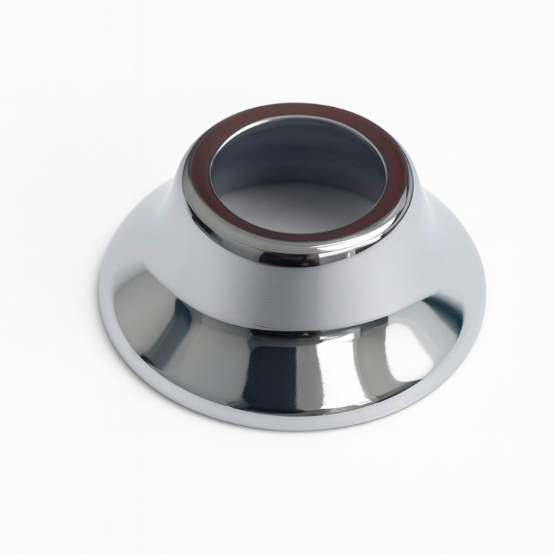 CANOPLA PEQUENA ALTA EM LATAO CROMADO 1/2