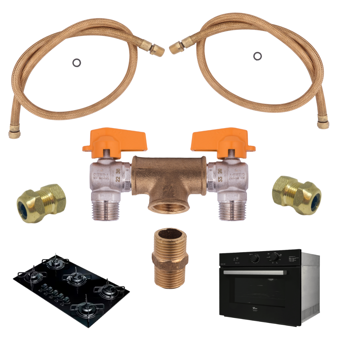 KIT DUPLO GAS ENCANADO P/ COOKTOP FOGAO  ...