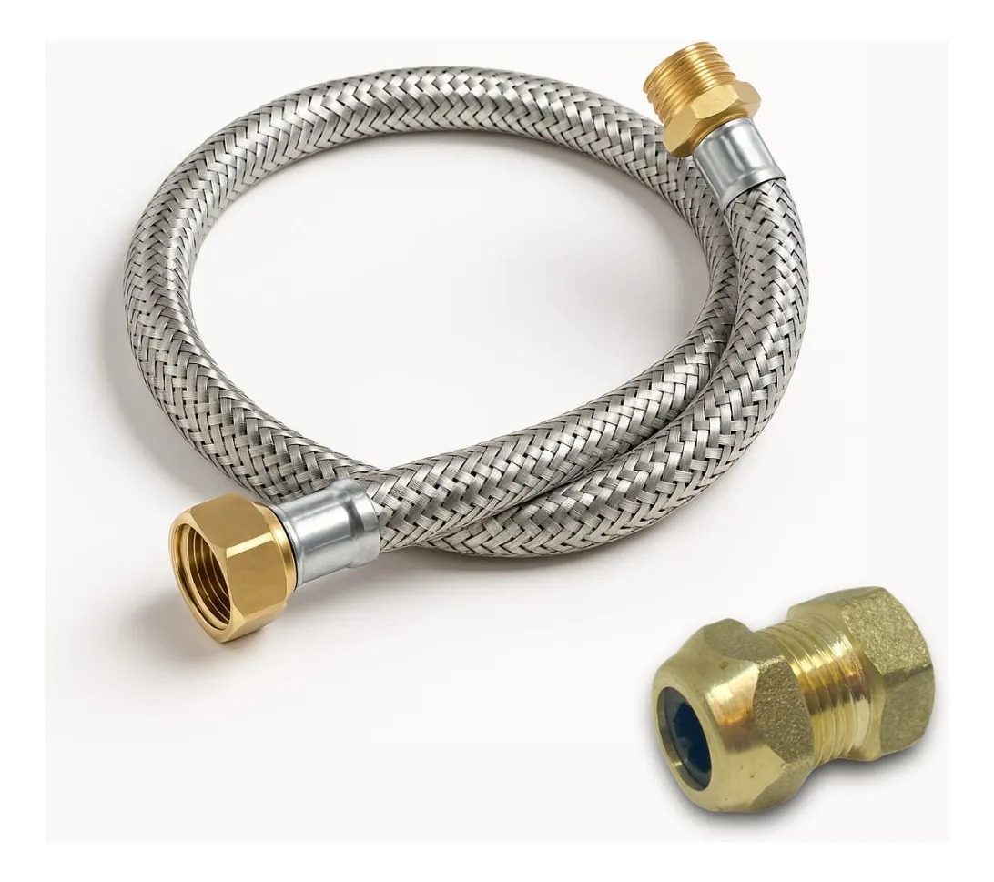 Kit Instalação Gás Encanado Mangueira 80 ...